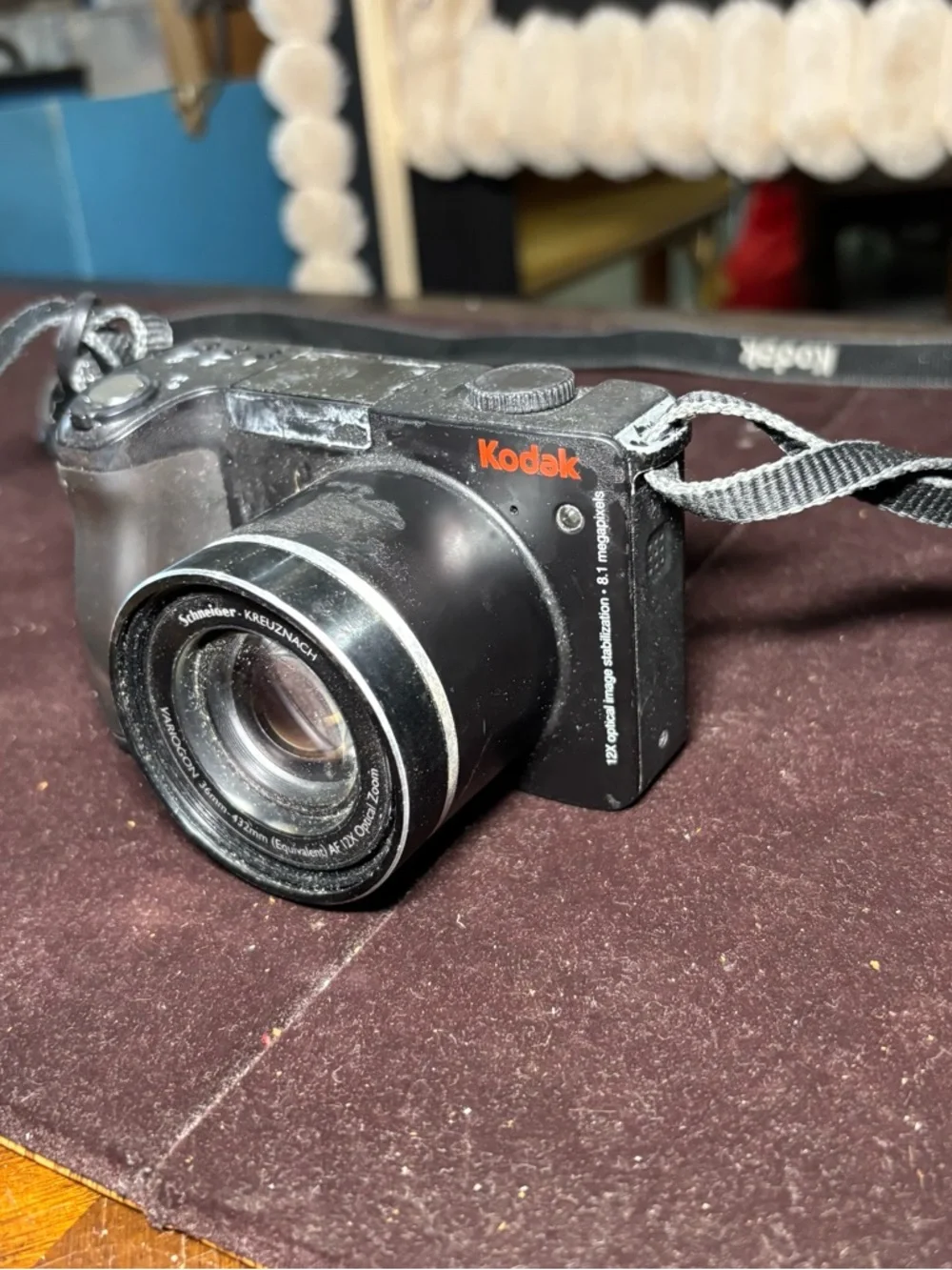 Kodak Black Compact Digital Camera with Lens and Strap